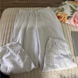 Old Navy Light Heather Gray Sweatpants with Elastic Waistband